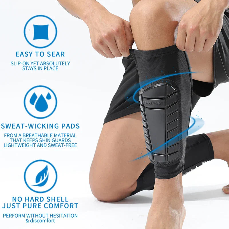 Sports Football Shin Guards Compression soccer Sleeves Honeycomb