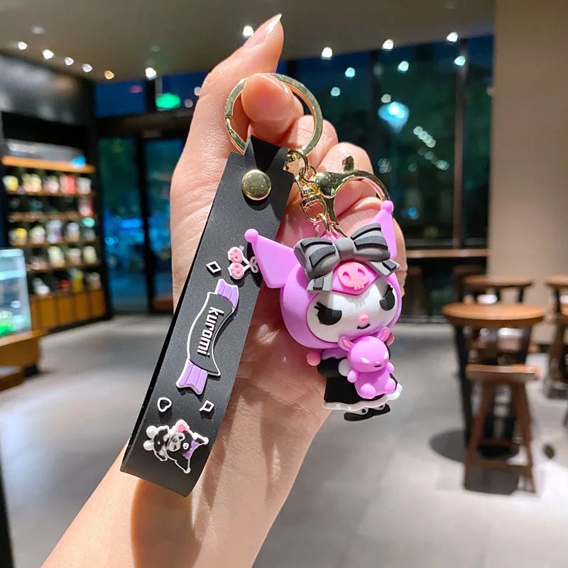 Wholesale Kawaii Sanrio Kuromi Keychain Pvc Doll Key