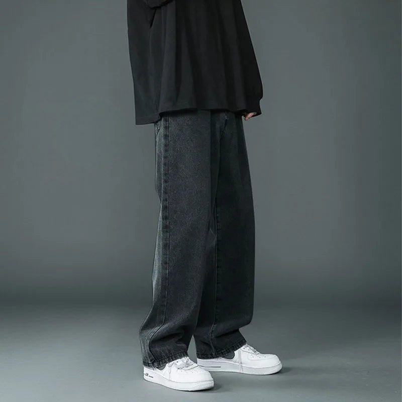 New Korean Fashion Men's Casual Long Jeans Classic
