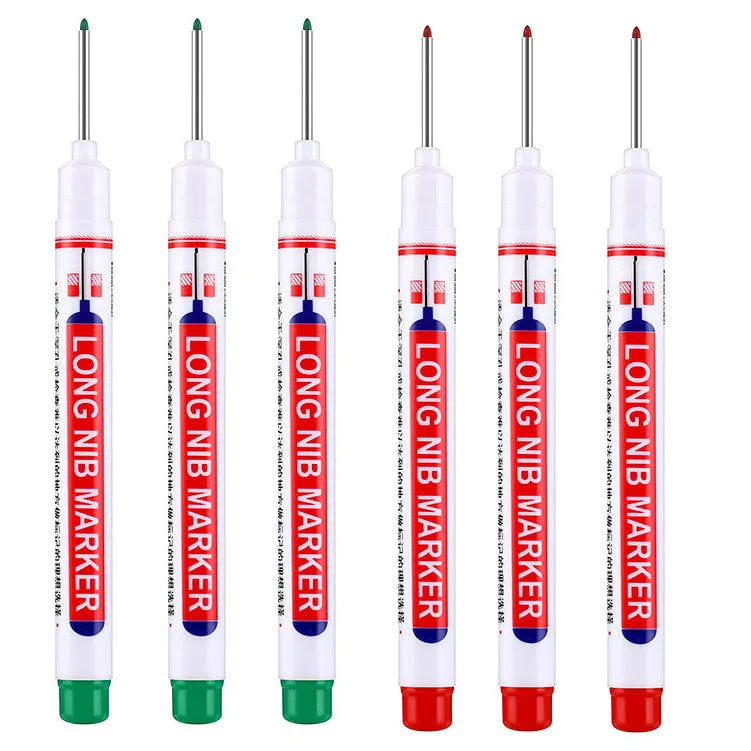 6Pcs/Set 20mm Deep Hole Long Nib Head Markers