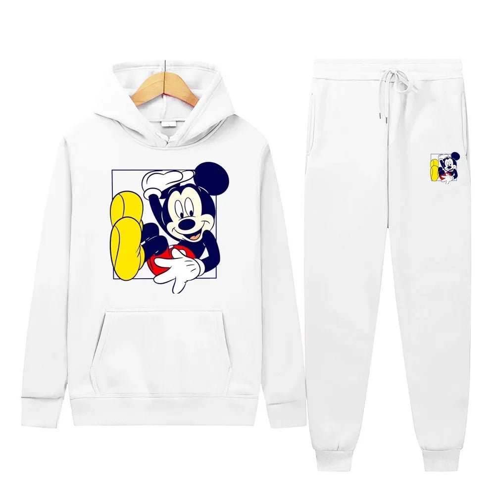 New Disney Mickey Fashion Sports Suit Printed Hoodie