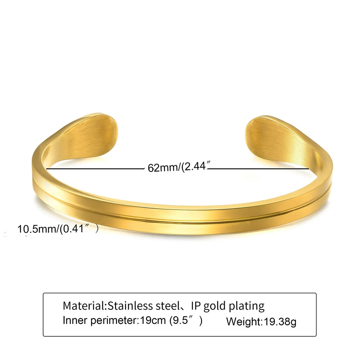 Men's Thin Bracelet,Stainless Steel Cuff Bangle Bracelet, Thin