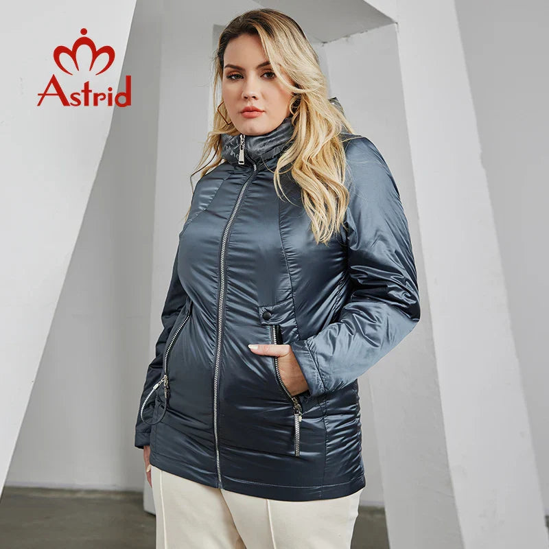 Astrid Autumn Winter Women's Jacket Long Thin Cotton