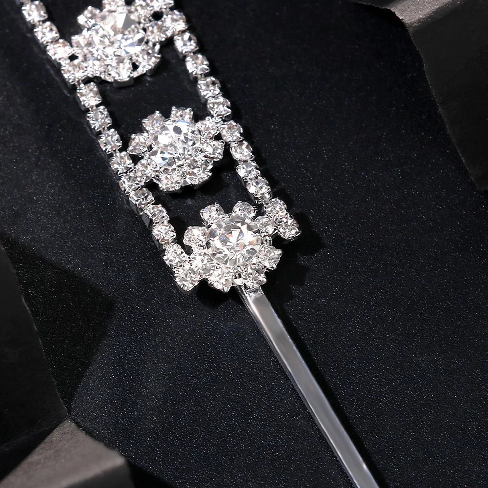 Rhinestone Hollow Flower Hip-Hop Dirty Braid Hair Clip