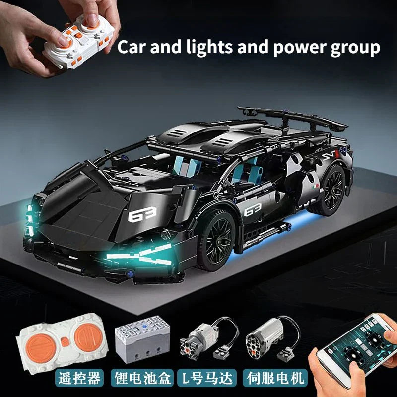 PCS Technology 1:14 Supercar building blocks Assemble brick