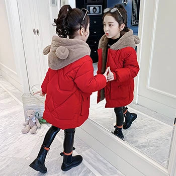 Big Size Winter Girls Jackets Keep Warm Thicken