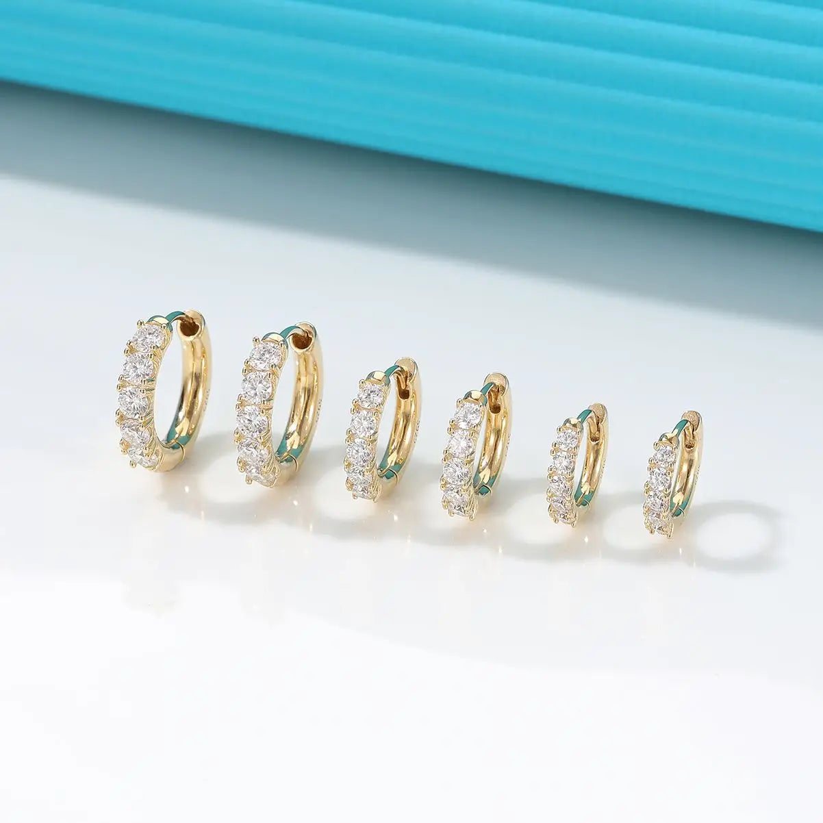 Moissanite Diamond Earring 925 Silver Round Moissanite Ear