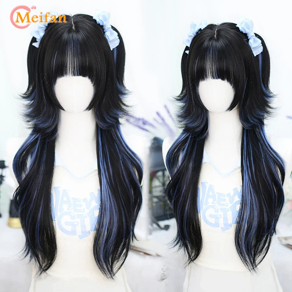 MEIFAN Long Lolita Ombre Harajuku Wig With Bang
