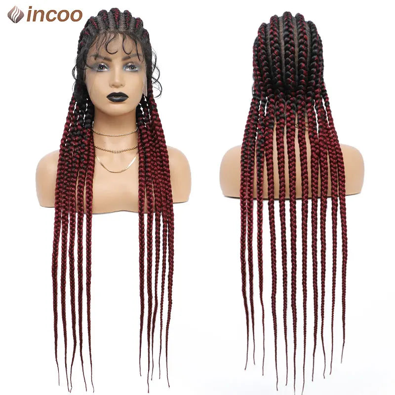 Full Lace Front Cornrow Double Dutch Braided Wigs