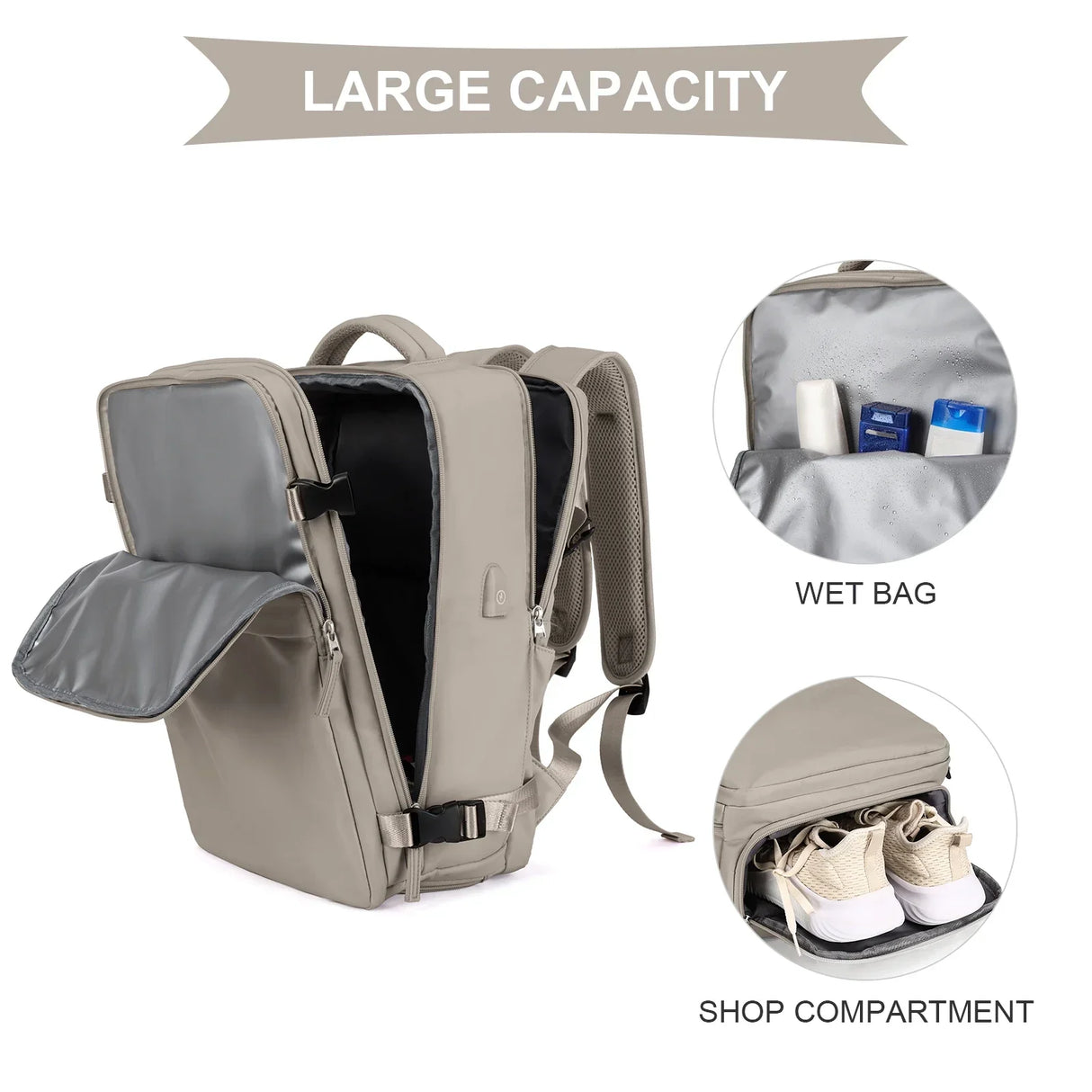 Travel Backpack for Men Women 40L Flight Approved
