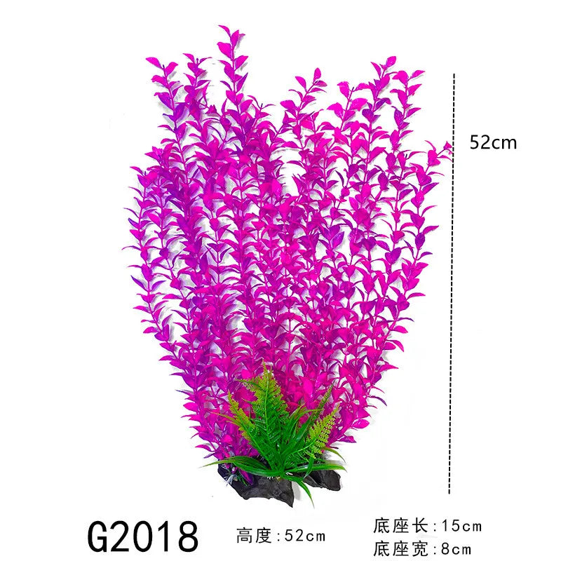24-52cm Large Aquarium Plants Plastic Grass Fish Tank
