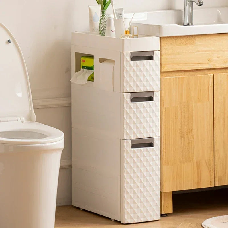 Multi-functional 18CM Wide Bathroom Slot Storage: Large Capacity