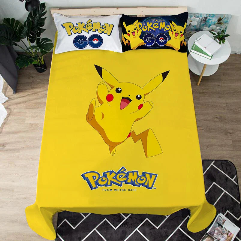 Animation Derivatives Keeppley Pokemon Pikachu Bed Flat Sheet