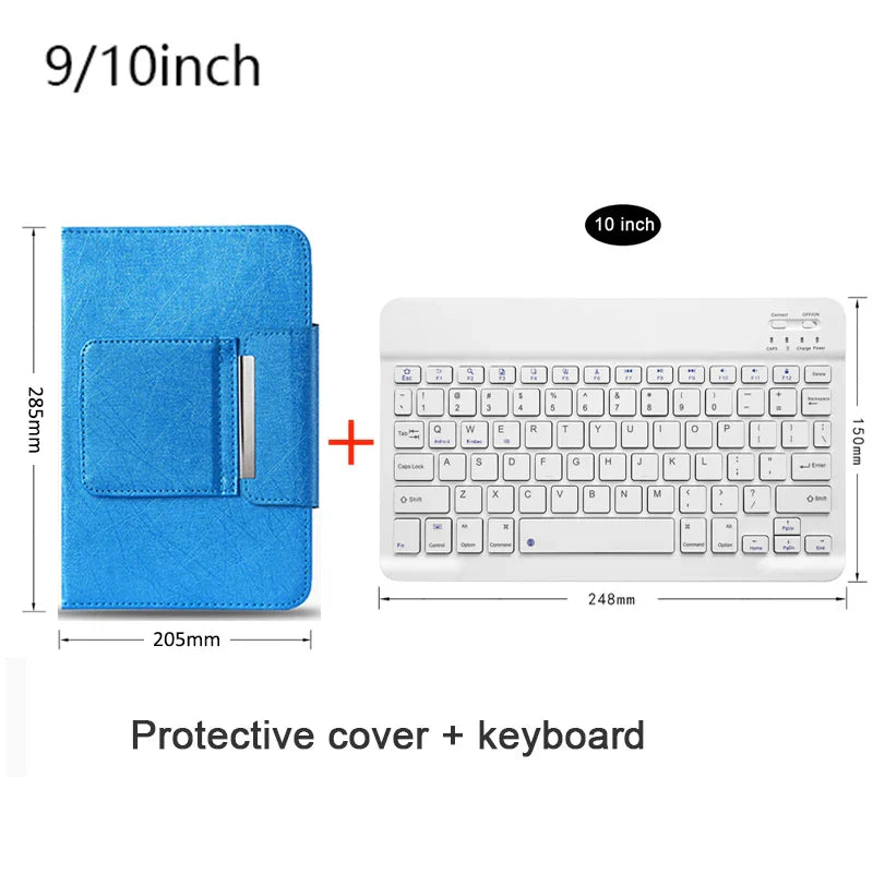 Universal Wireless Bluetooth Keyboard with Leather Case Stand