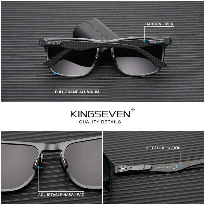 KINGSEVEN Aluminum Men’s Sunglassses High Quality Luxury Polarized UV400 Glasses For Driving Sports Accessory Women Gifts