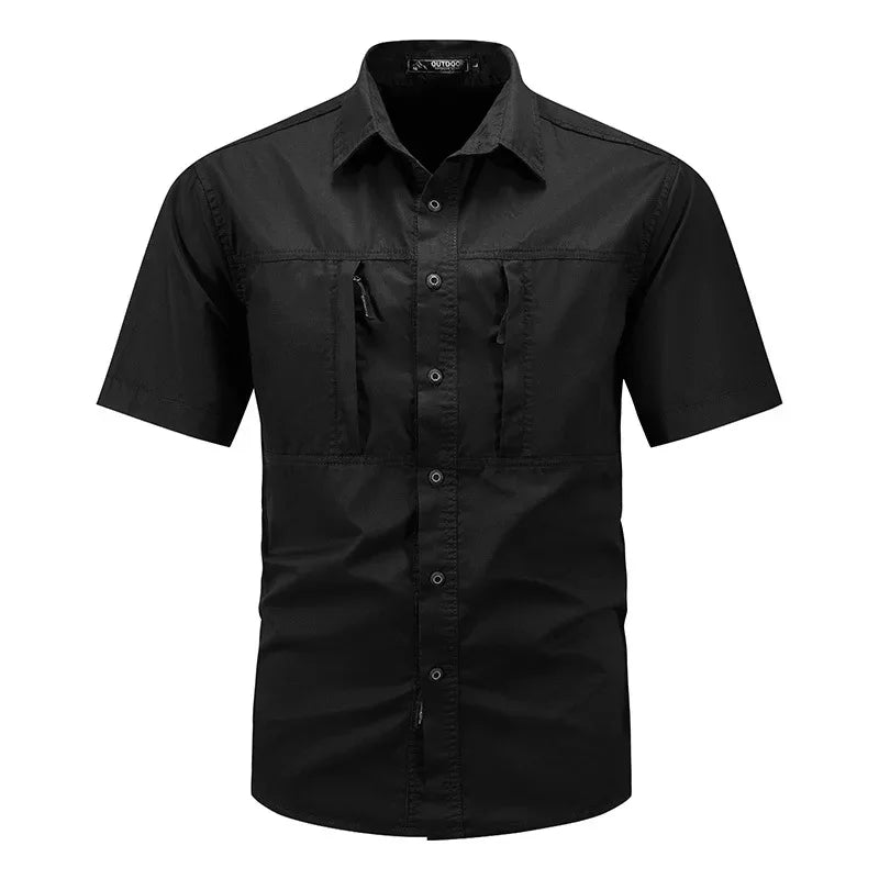 Men's Tactical Short-sleeved Shirt Summer New Outdoor Multi-pocket