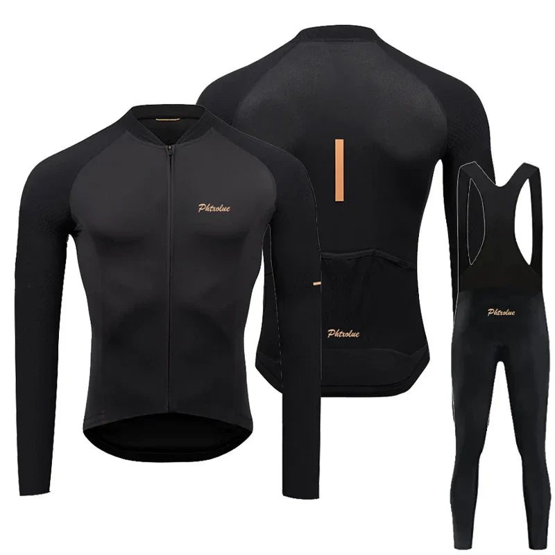 Phtxolue Breathable Long Sleeve Cycling Set Mountain Bike