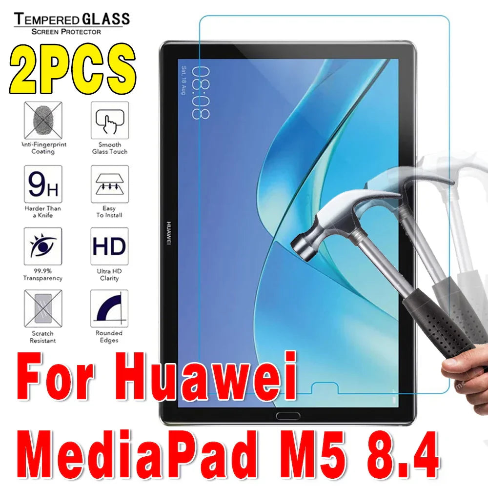 2Pcs Tempered Glass Tablet Screen Protector for Huawei