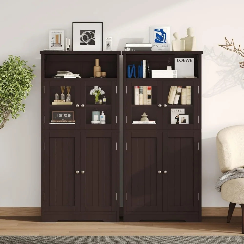 50.4''H Bathroom Storage Cabinet Kitchen Pantry Cabinet