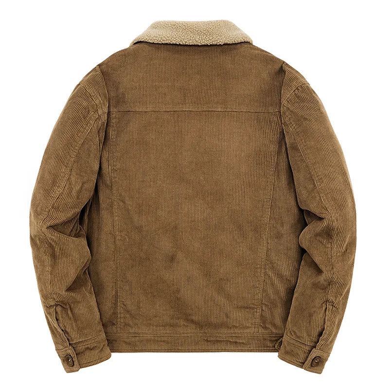 Male Cotton Jackets Padded Warm Loose Parka Coat