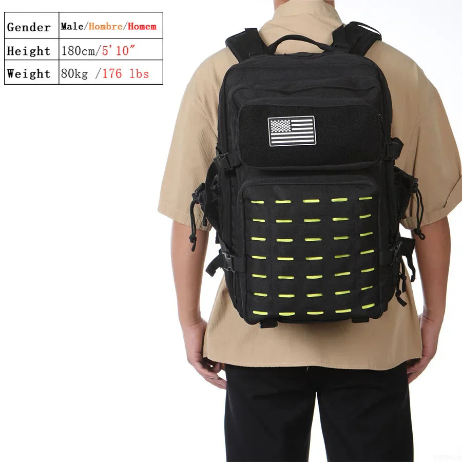 50L Waterproof Tactical Backpack for Trekking & Travel