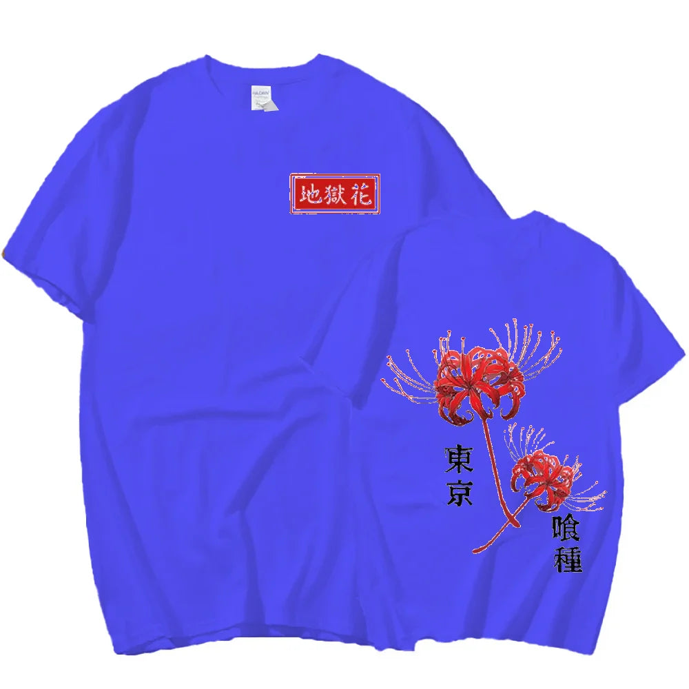 Anime Tokyo Ghoul Spider Lily T-shirt Men Women