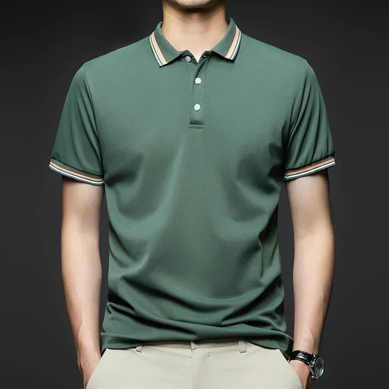 Men's New Summer Short Sleeved T-shirt Ice Silk