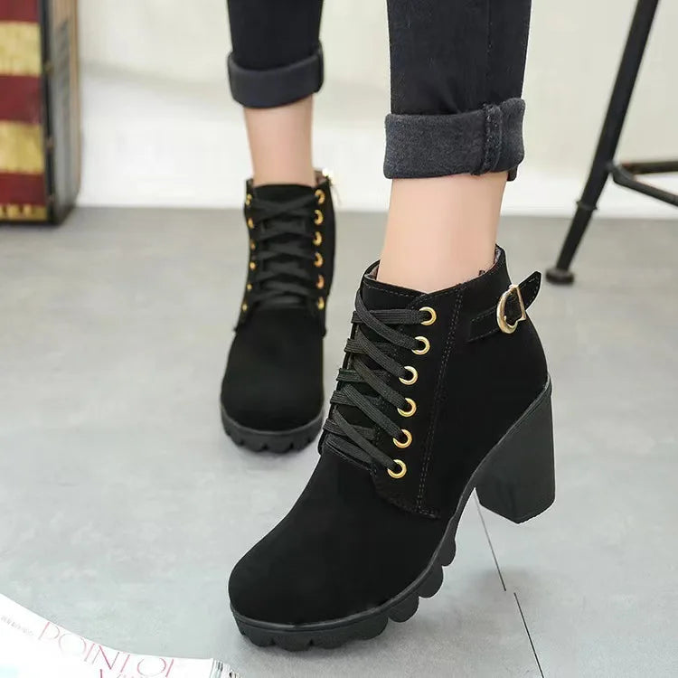Winter Large Size Jazz Dance Boots High Heels