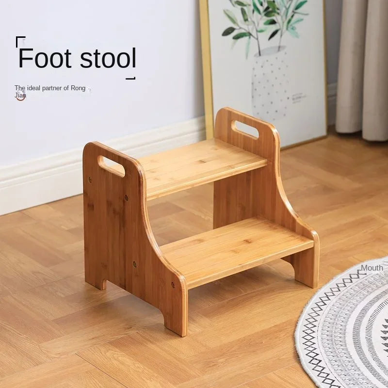Step Two Step Stool on A Footstool Solid