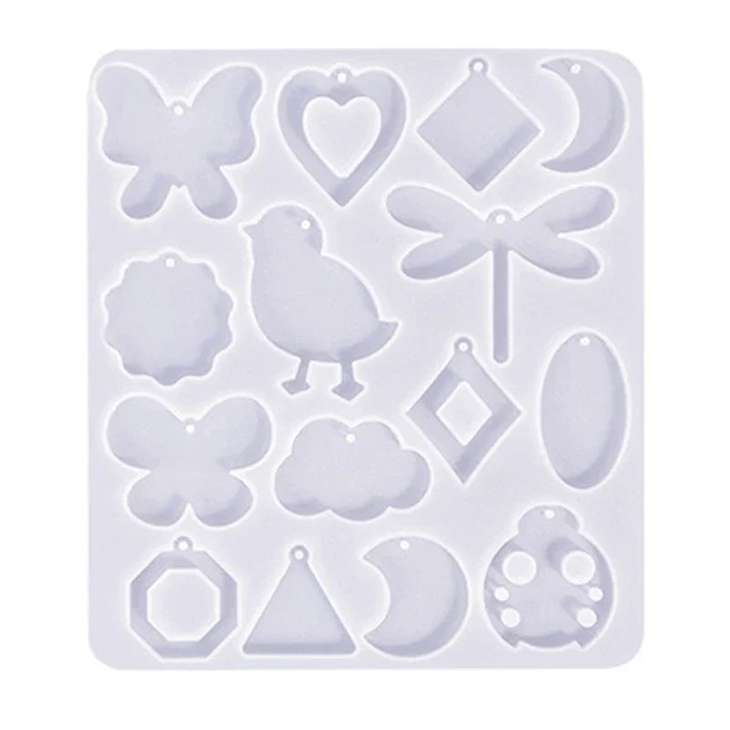 DIY Geometric Animal Shaped Earrings Silicone Mold with