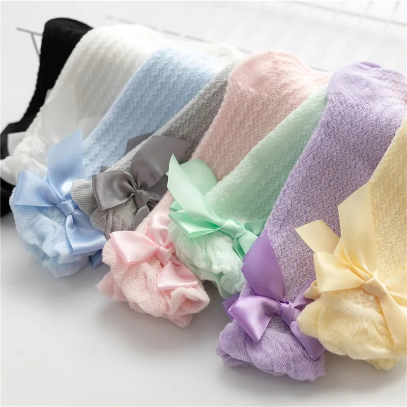 New Kids Socks Cute Bow Knot Baby Girls