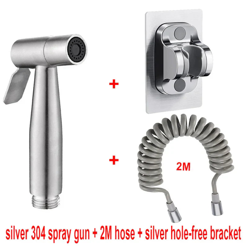 Handheld Bidet Sprayer Set 304 Stainless Steel Spray