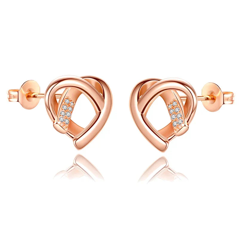 Rose Gold Hoop Earrings For Women 925 Silver