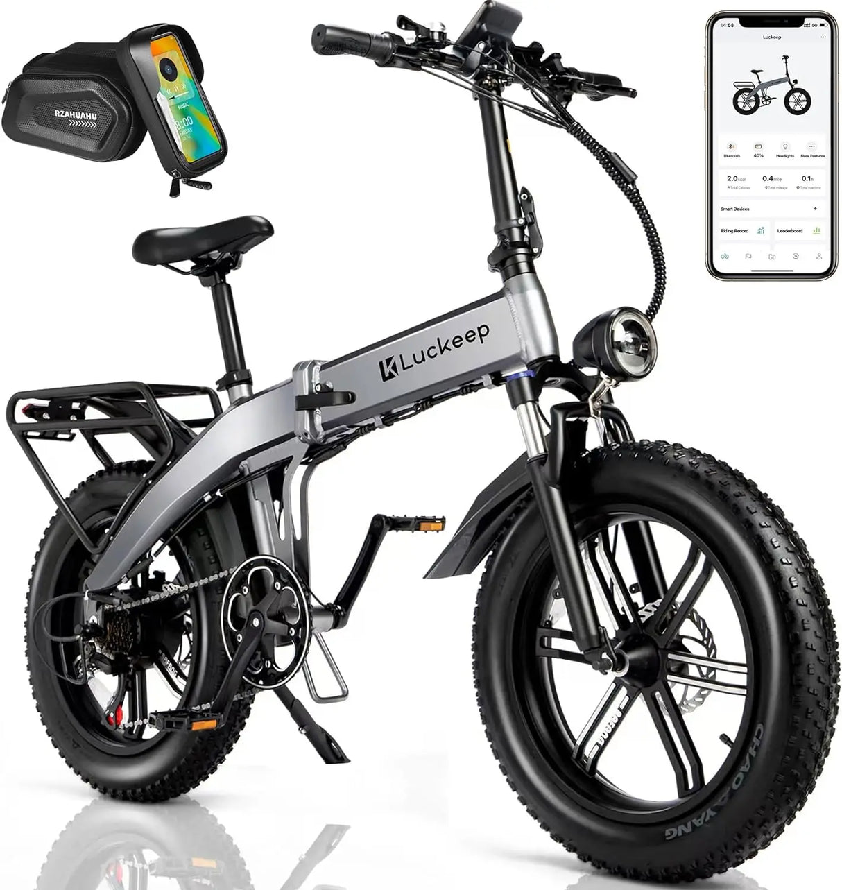 Electric Bike Folding for Adults,200W Peak Motor 48V