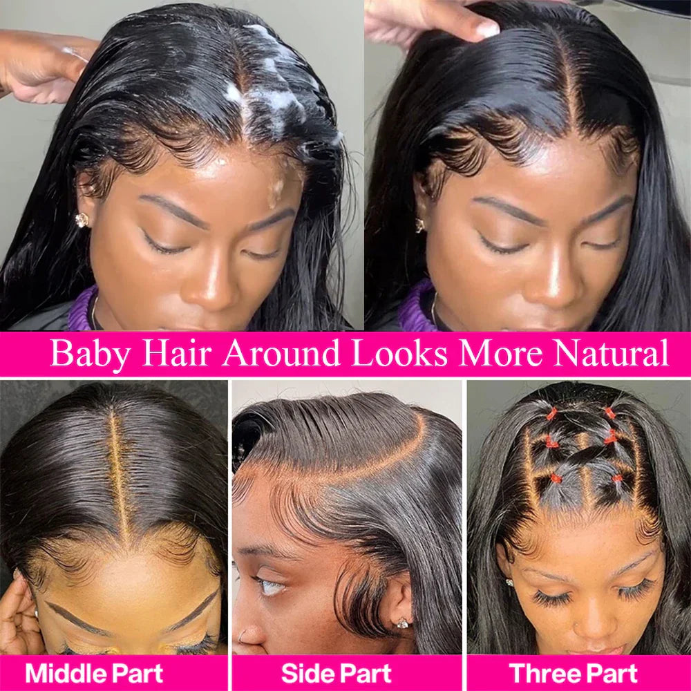 13X4 Lace Frontal Human Hair Glueless Wig Straight