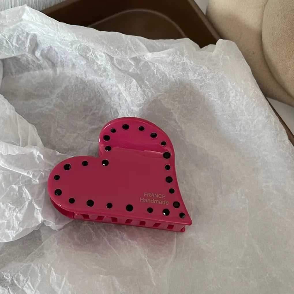 Muweordy New Claw Clips Pink Hair Clips Love