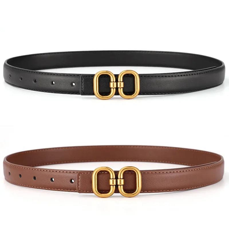 New Women's Fashionable Famous Brand Design Buckle Thin