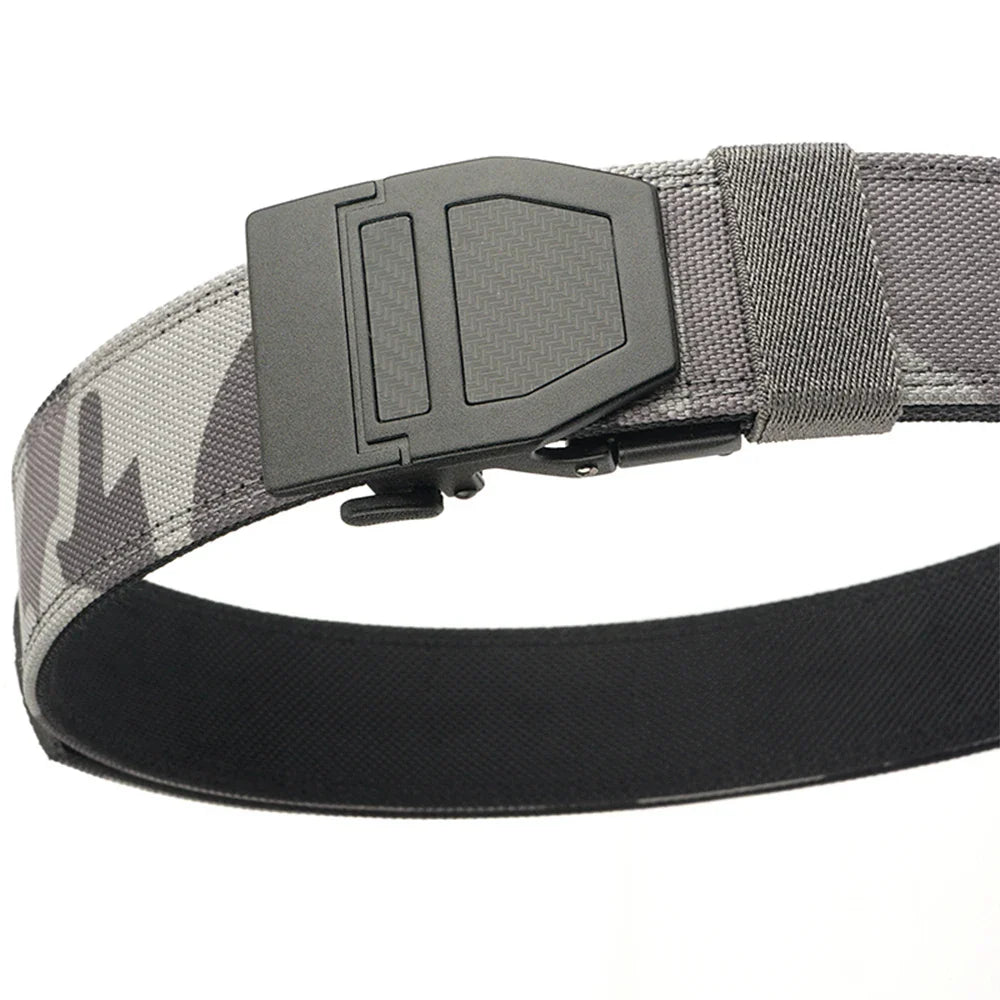 TUSHI New Hard Tactical Belt for Men Metal