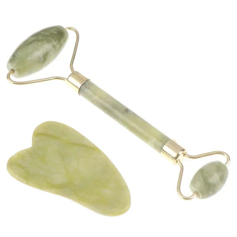 Natural Rose Jade Roller Face Massage Gua Sha