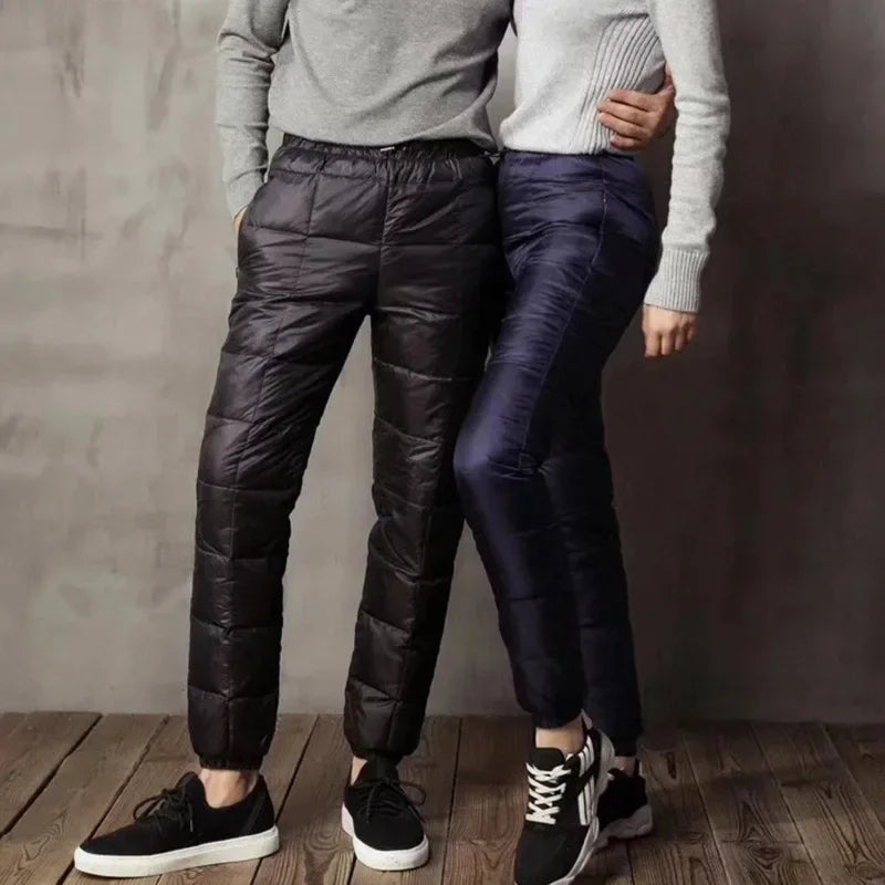 HOO 2024 winter thick down pants men cold