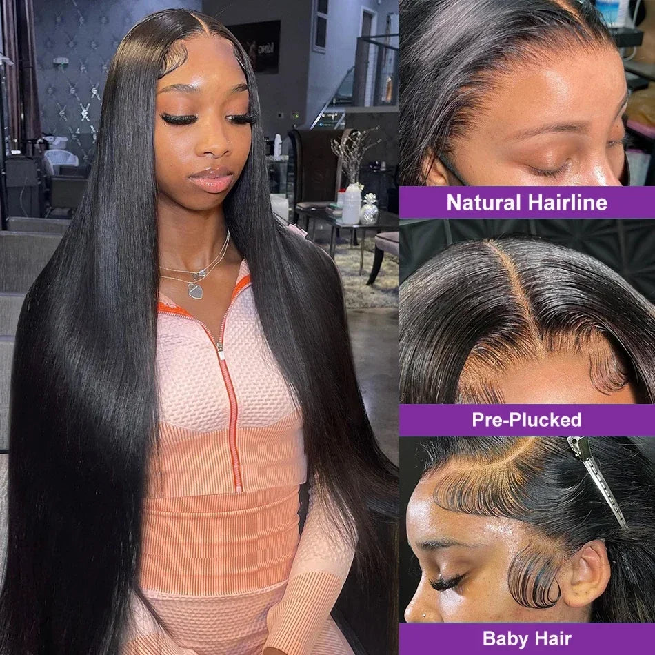 30 32 Inch Straight Lace human hair Frontal