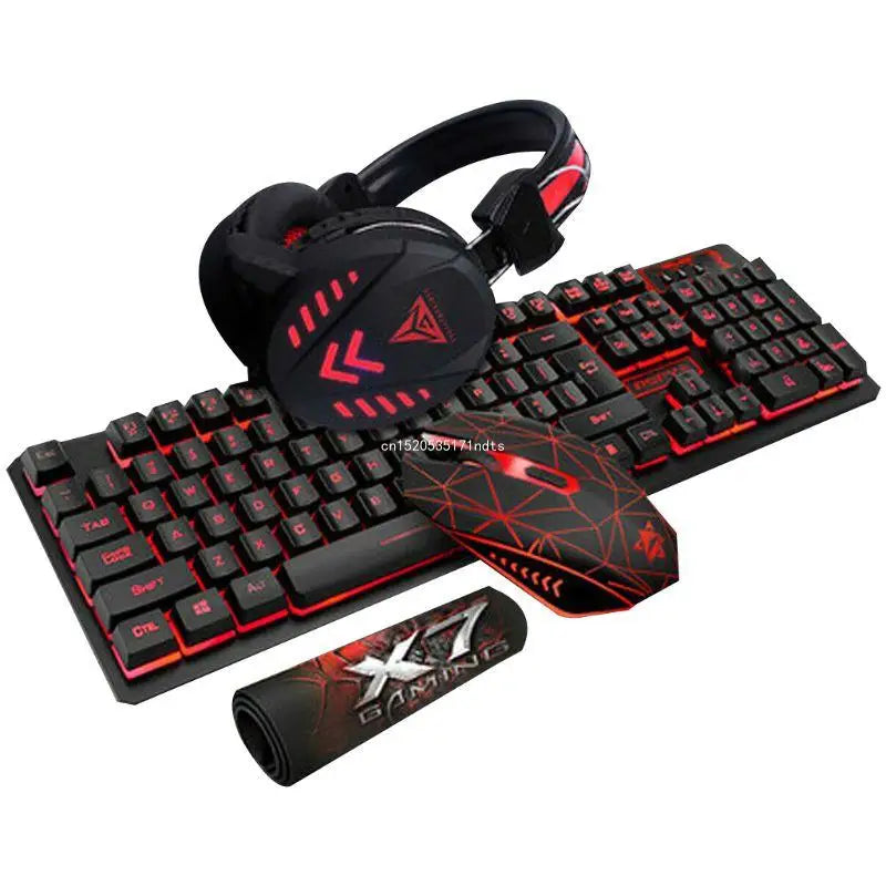 4Pcs/Set K59 Mechanical Wired USB Keyboard Illuminated Gaming