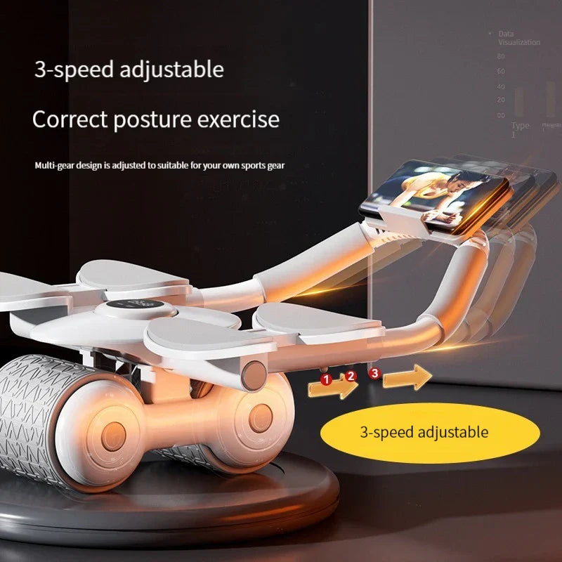 Abdominal Wheel with Timer Safe Silent Multifunctional Muscle