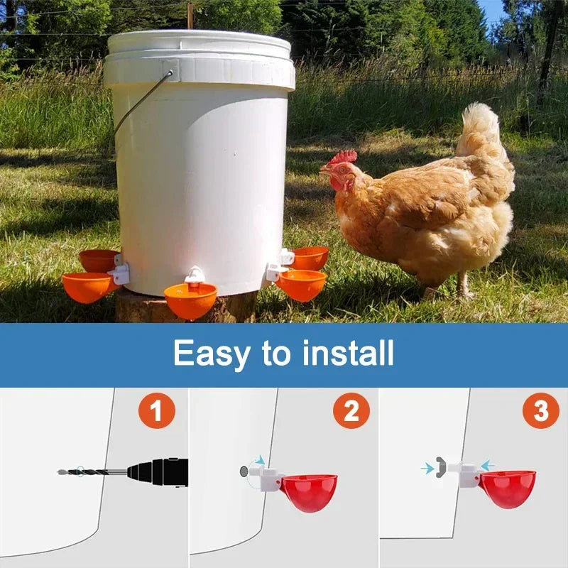 5/10PCS Automatic Chicken Water Feeder Drinking Cups Poultry