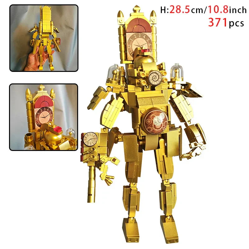 Moc Skibidi Toilet Builing Blocks Toy Titan Clock