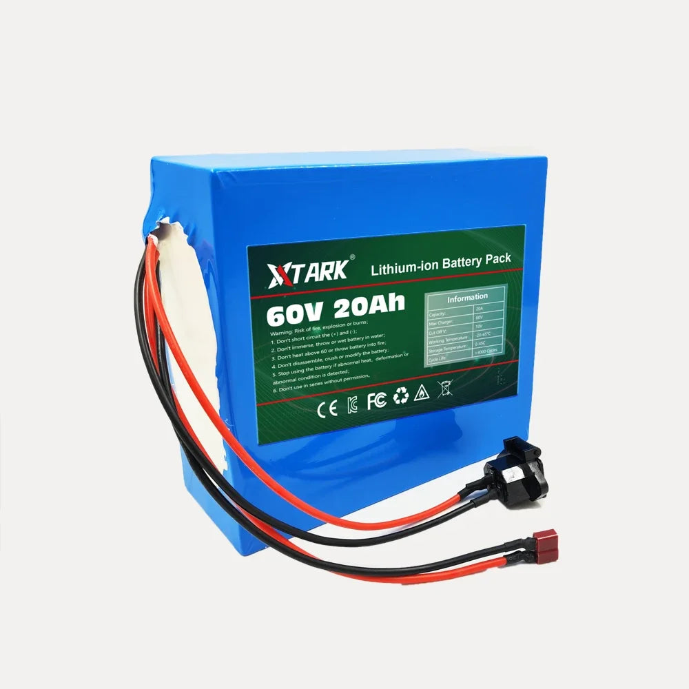 New 60V 20Ah 21700 Lithium Battery Pack 16S4P