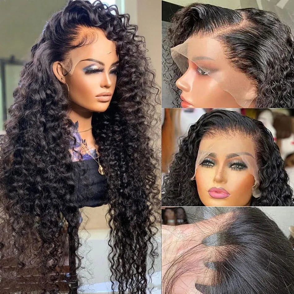 40 Inch Curly Lace Front Human Hair Wigs