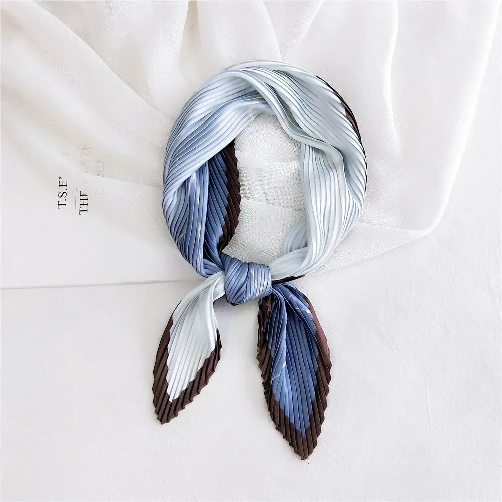 silk scarf women luxury ladies small head scarf