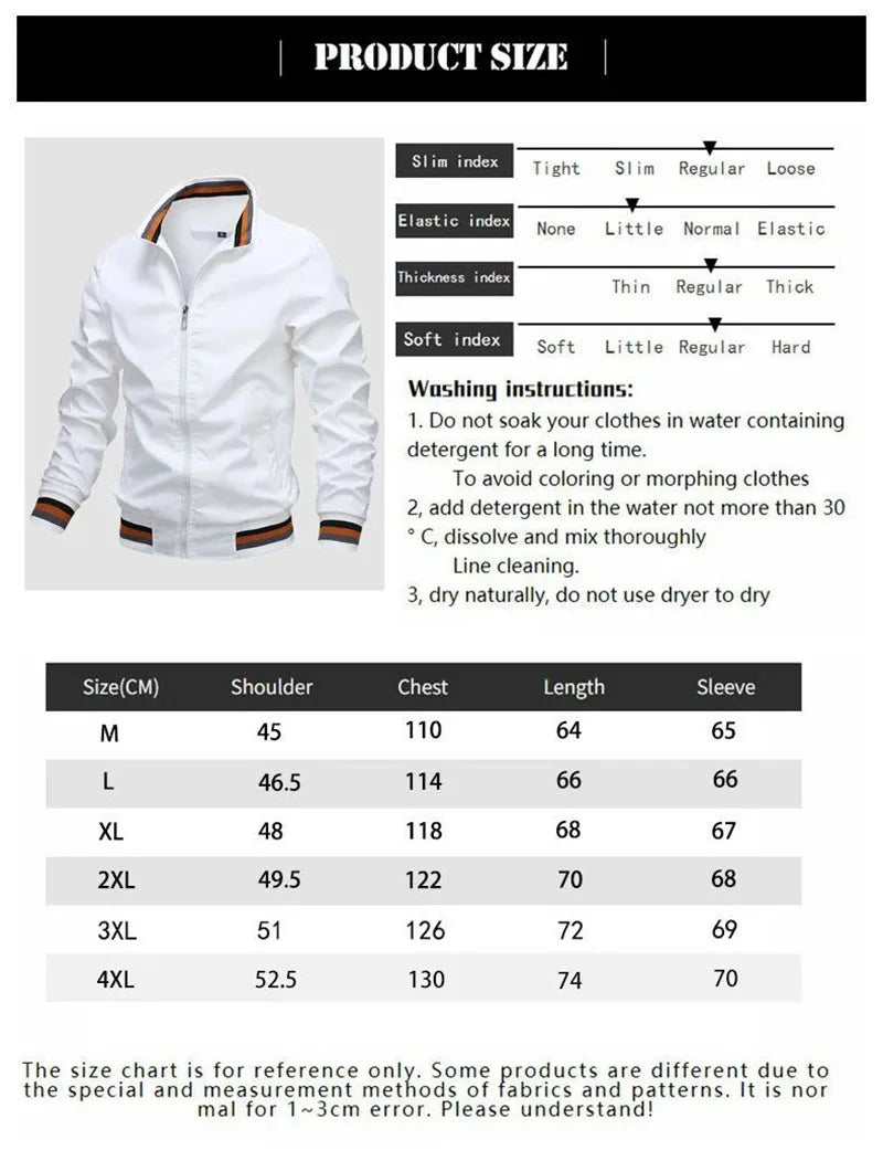 Men's Casual Four Seasons Windproof Waterproof Aviator Jacket