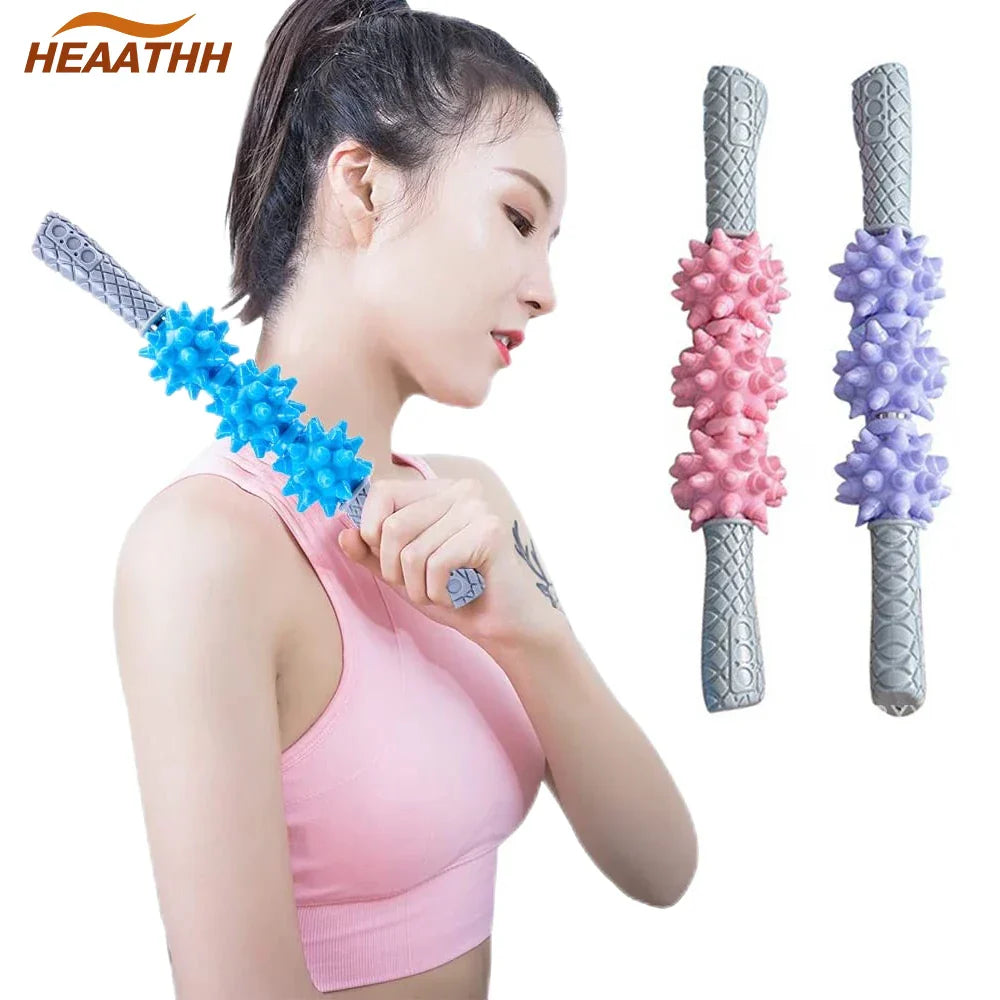 Yoga 3 Balls Massage Roller Stick Trigger Point